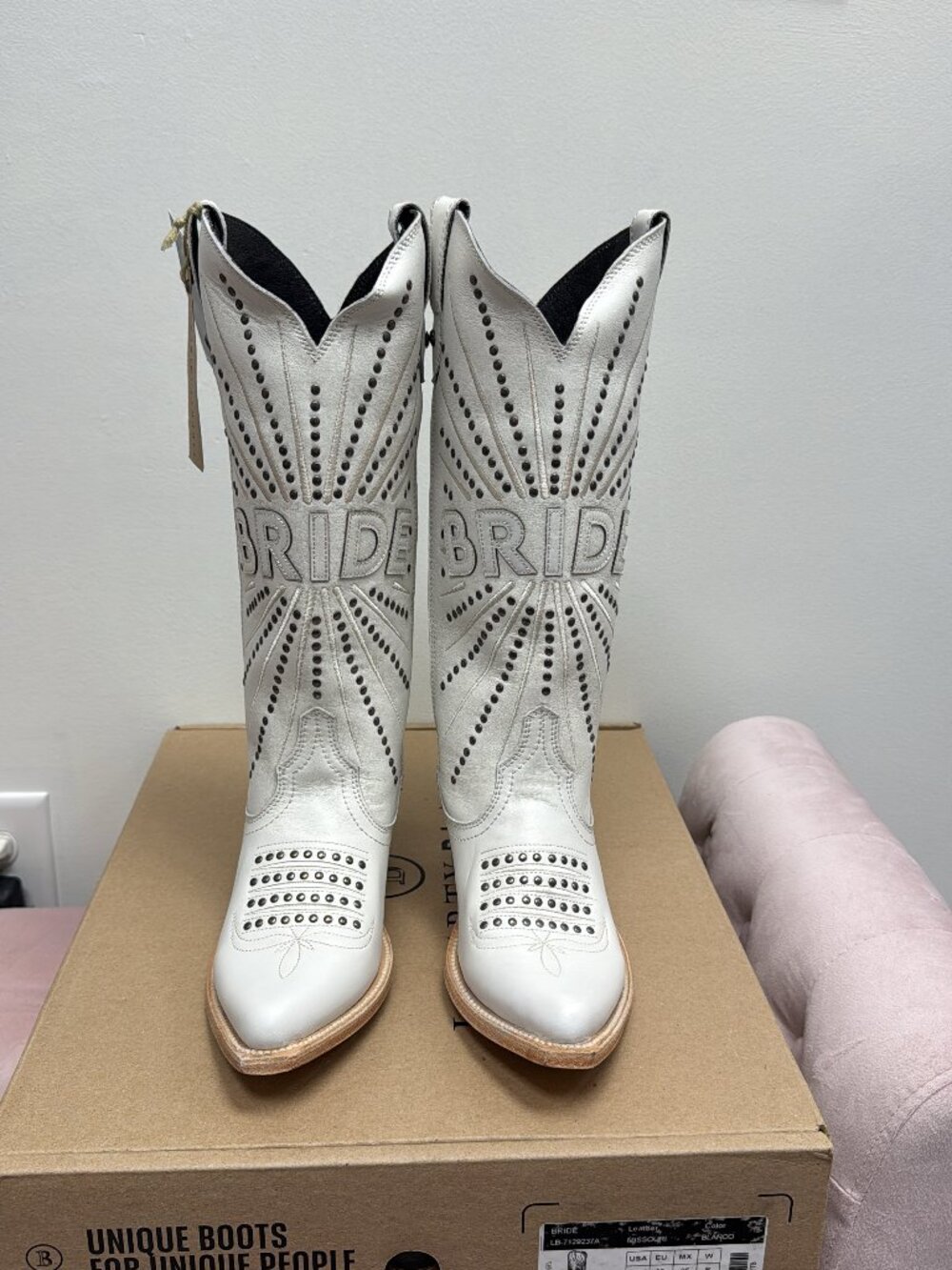 White Bride Boots size 8
